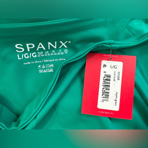 Spanx Classic High Rise Swimsuit Bottom Brief in Mystic Green - Picture 8 of 11